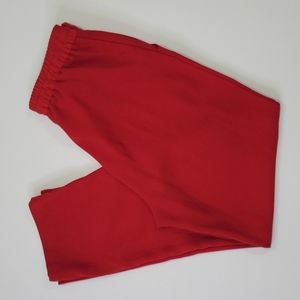 Forever 21 Red Drawstring Pants SZ M